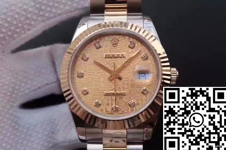 Texture Gold Diamond-studded 41MM Rolex Dial Datejust 126333 II Rose 0320